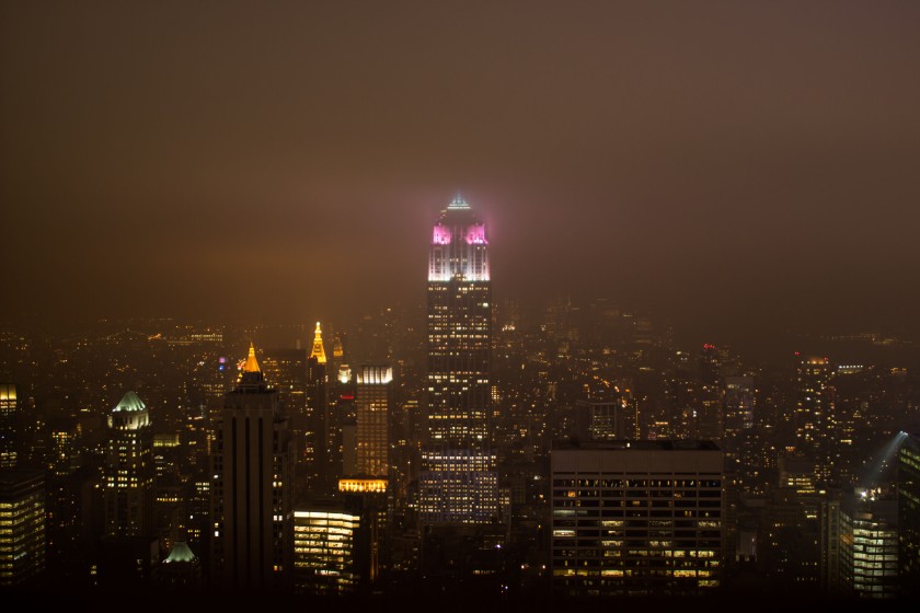 Rockefeller Center Observatory foggy